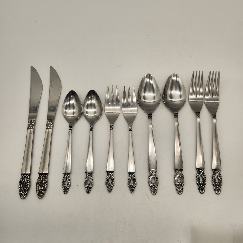National Stainless Olof Flatware 2 - 5 Piece Place Settings Japan Vintage Disc